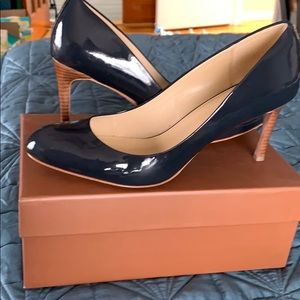 Coach rosey patent midnight navy shoes